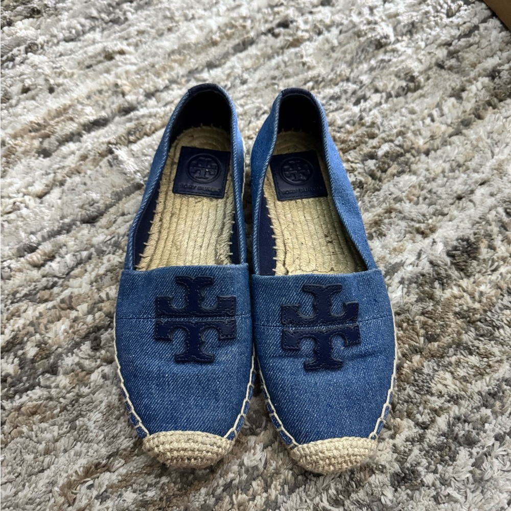 Tory Burch Denim Blue Espadrilles